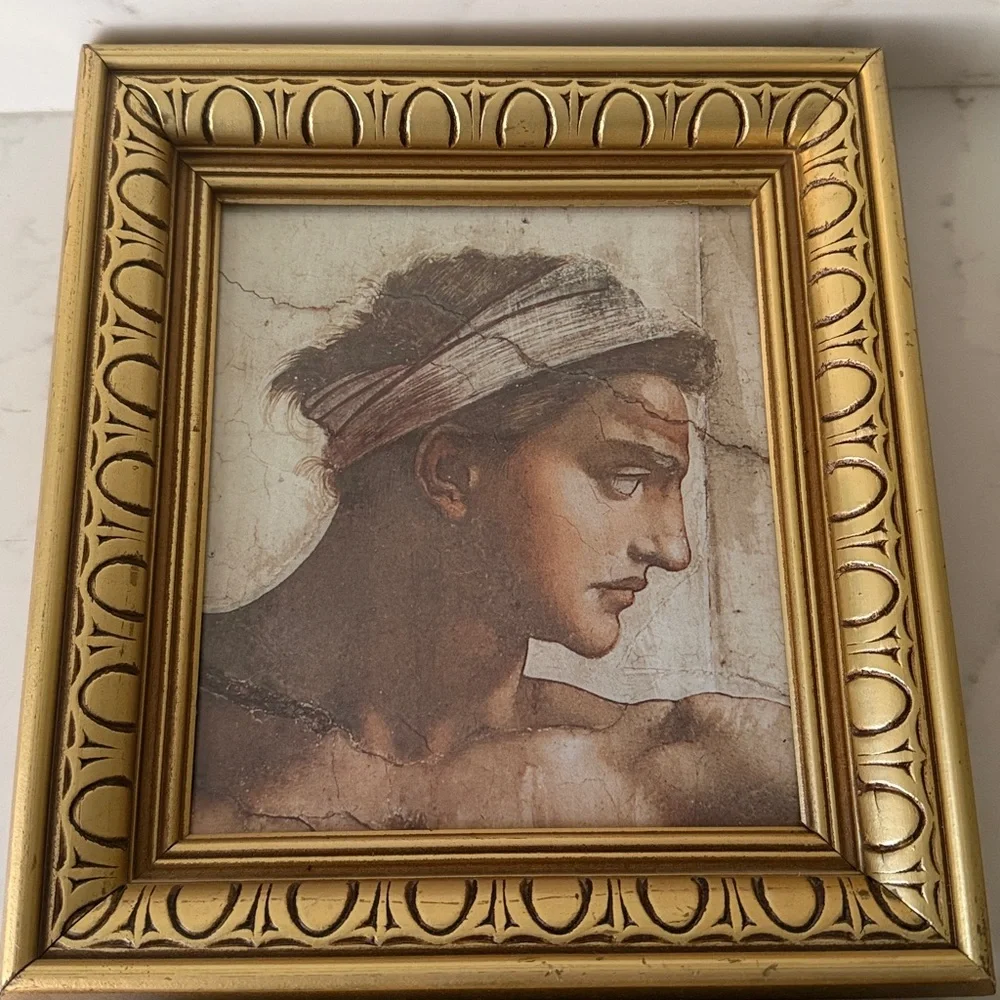 Gold Framed Sistine Chapel Repro Prints Set of 2
